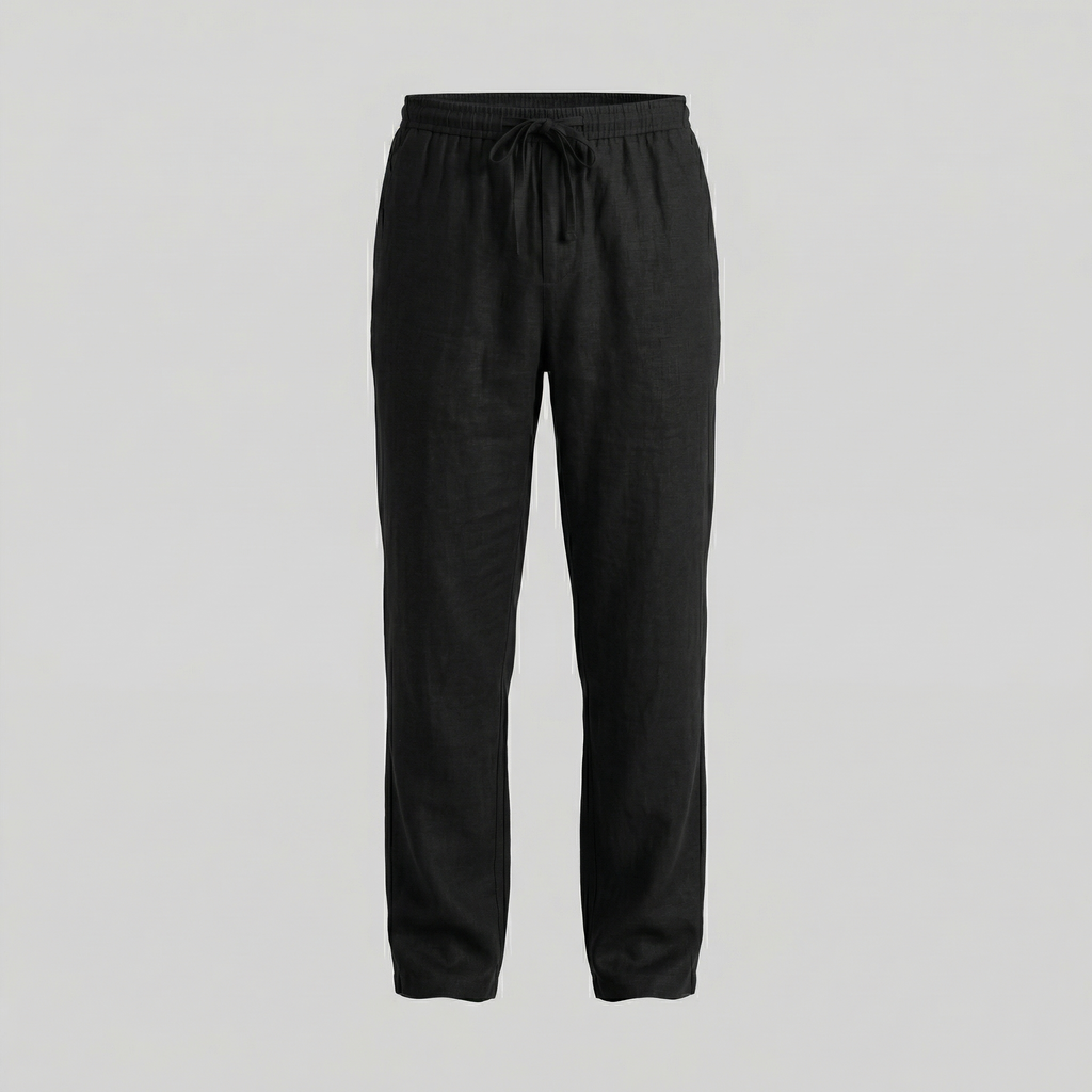 Linen Slim Fit Trousers for Men - Lightweight Casual Wear Pants
