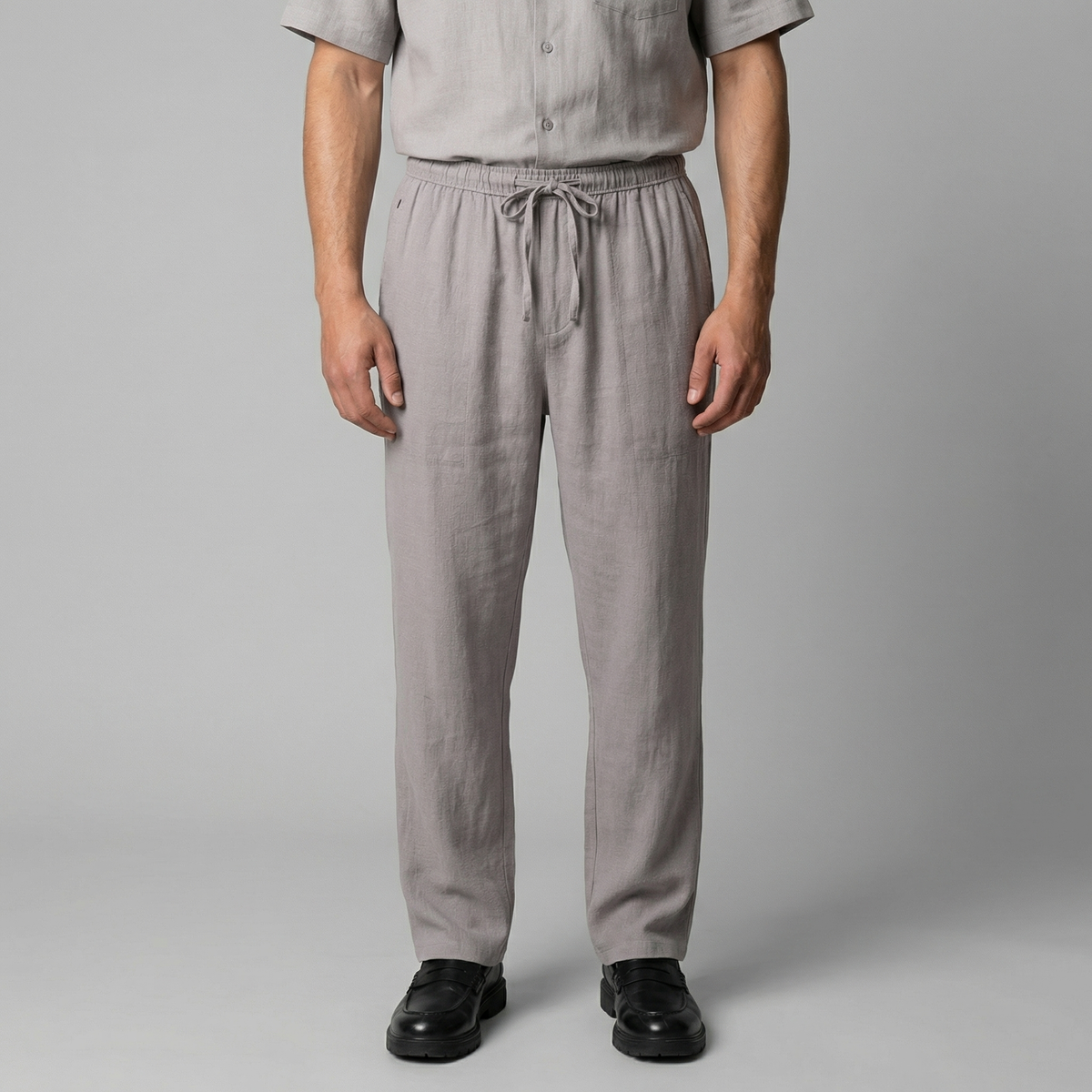 Linen Slim Fit Trousers for Men - Lightweight Casual Wear Pants