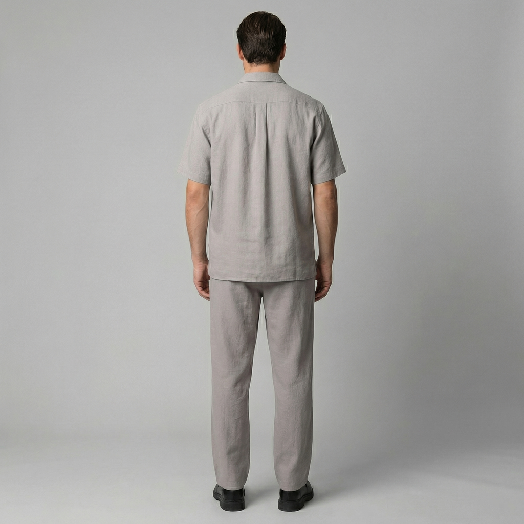 Linen Slim Fit Trousers for Men - Lightweight Casual Wear Pants