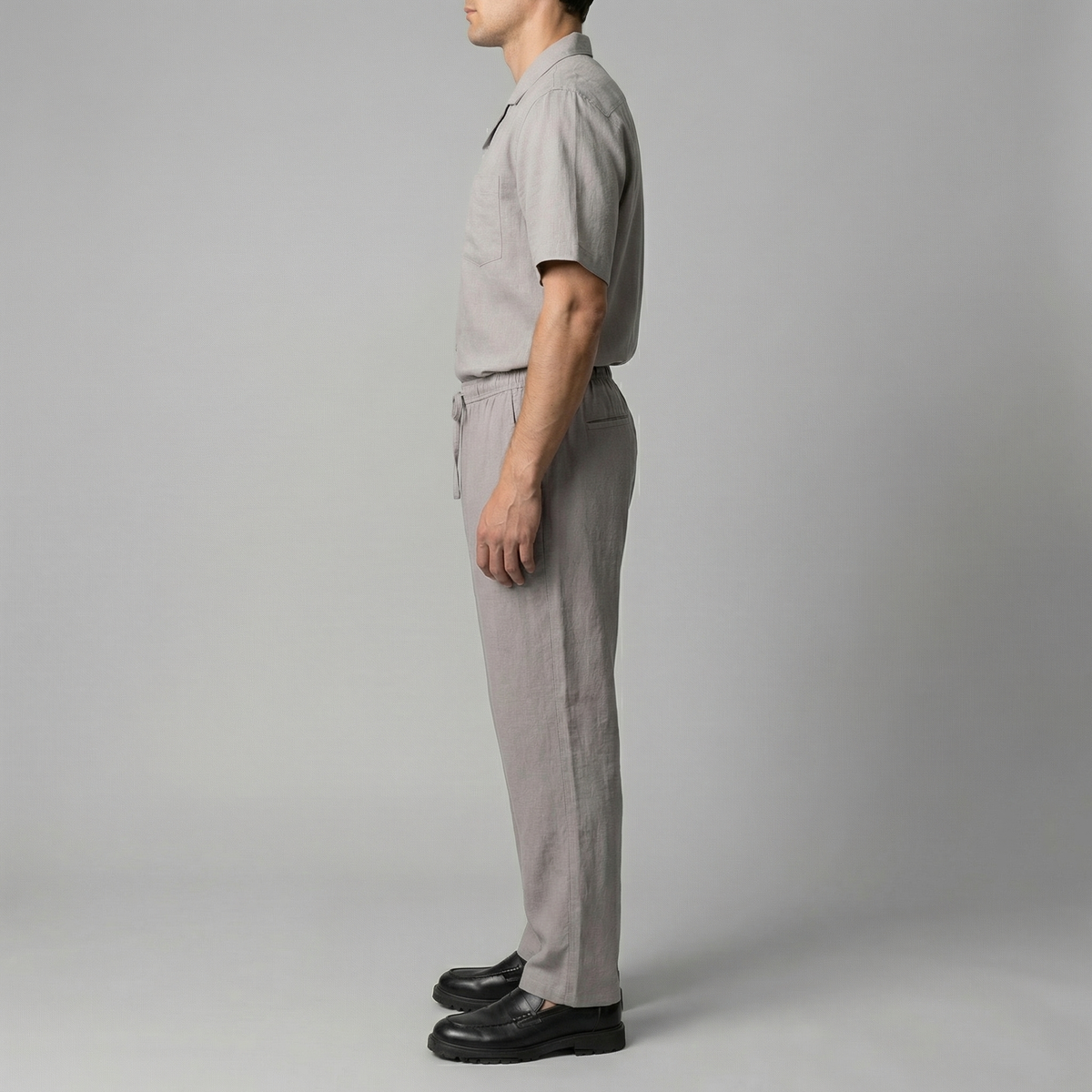 Linen Slim Fit Trousers for Men - Lightweight Casual Wear Pants