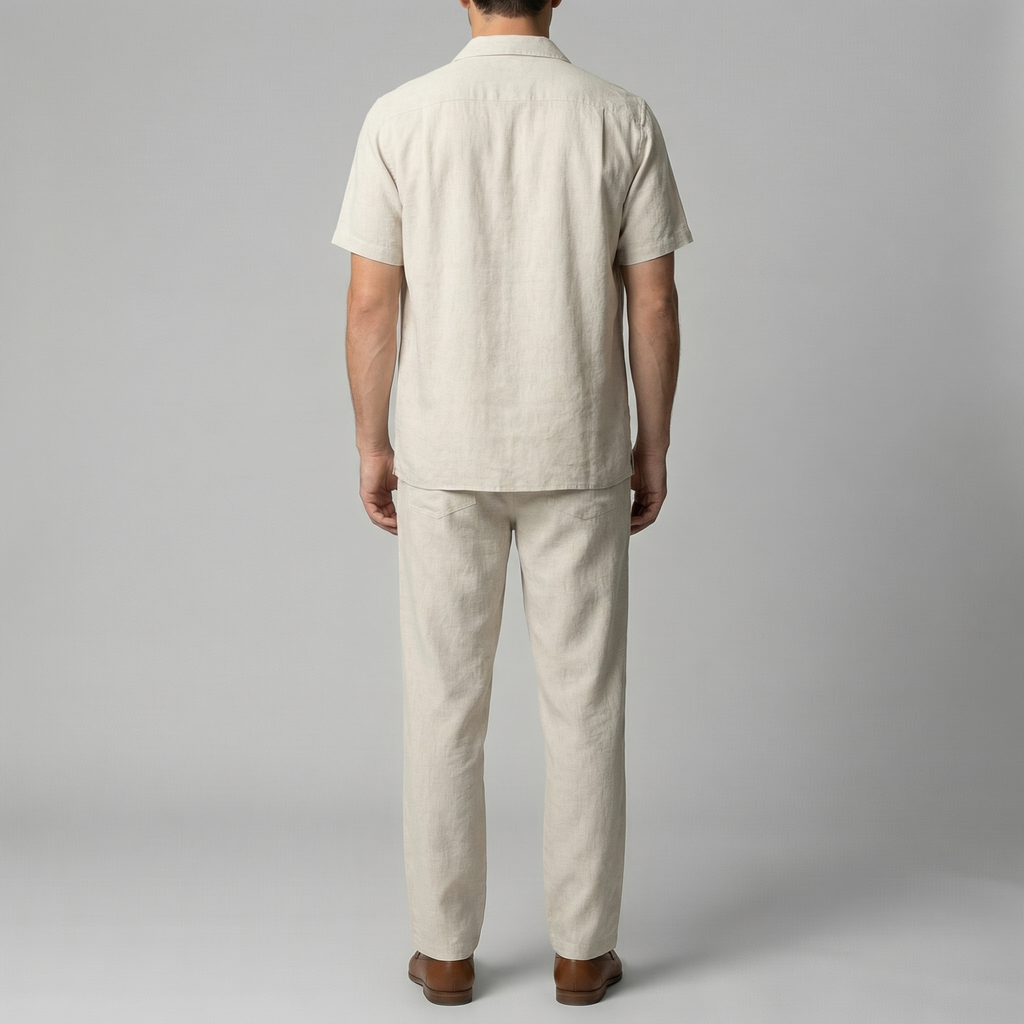 Linen Slim Fit Trousers for Men - Lightweight Casual Wear Pants