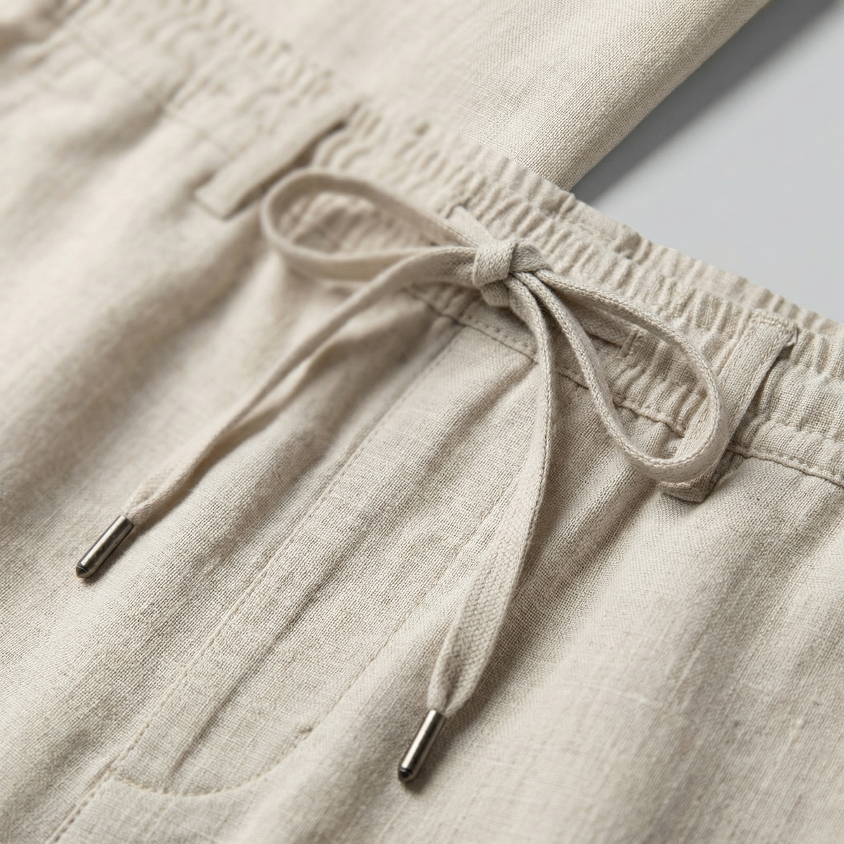 Linen Slim Fit Trousers for Men - Lightweight Casual Wear Pants
