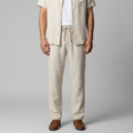 Linen Slim Fit Trousers for Men - Lightweight Casual Wear Pants