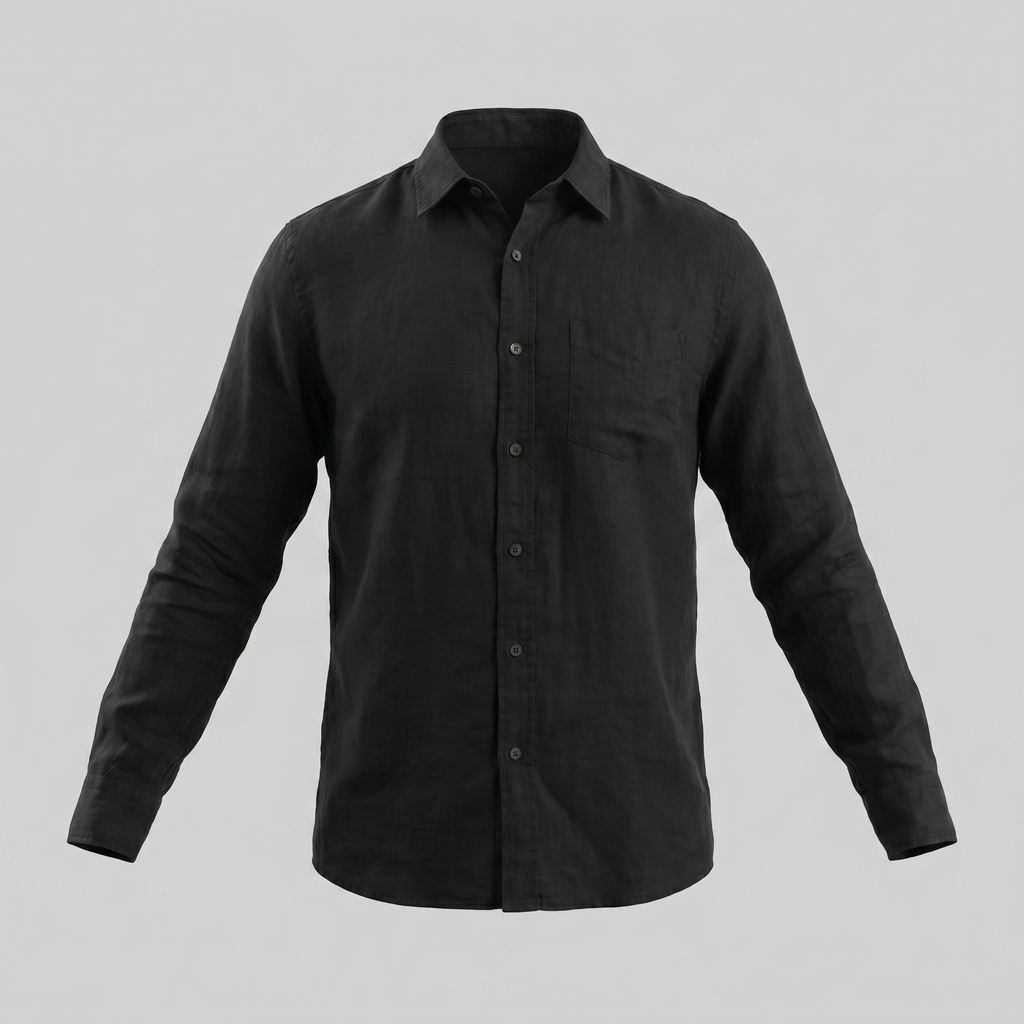 Linen Summer Shirt for Men - Lightweight Casual Short Sleeve Top