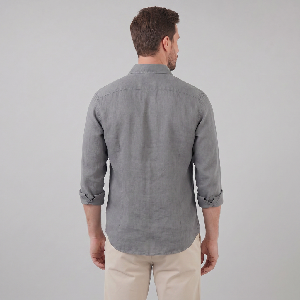 Linen Summer Shirt for Men - Lightweight Casual Short Sleeve Top