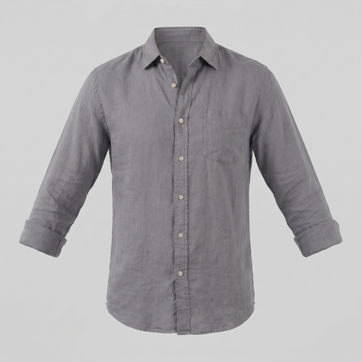 Linen Summer Shirt for Men - Lightweight Casual Short Sleeve Top