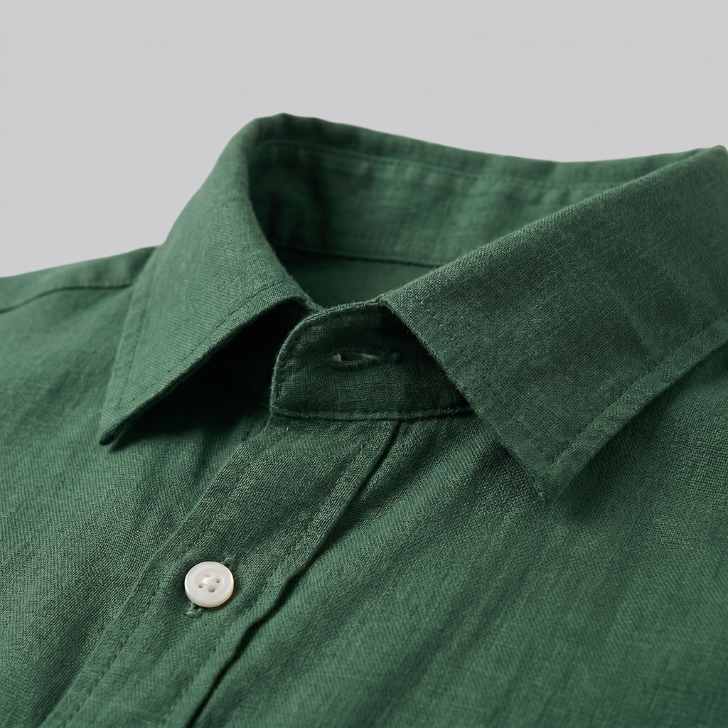 Linen Summer Shirt for Men - Lightweight Casual Short Sleeve Top