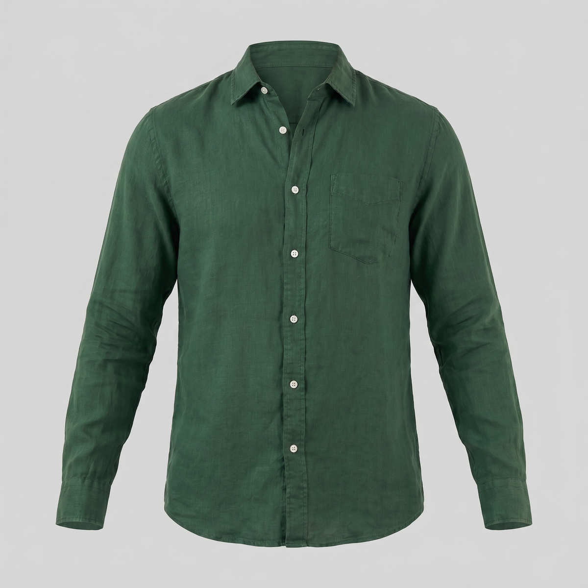 Linen Summer Shirt for Men - Lightweight Casual Short Sleeve Top