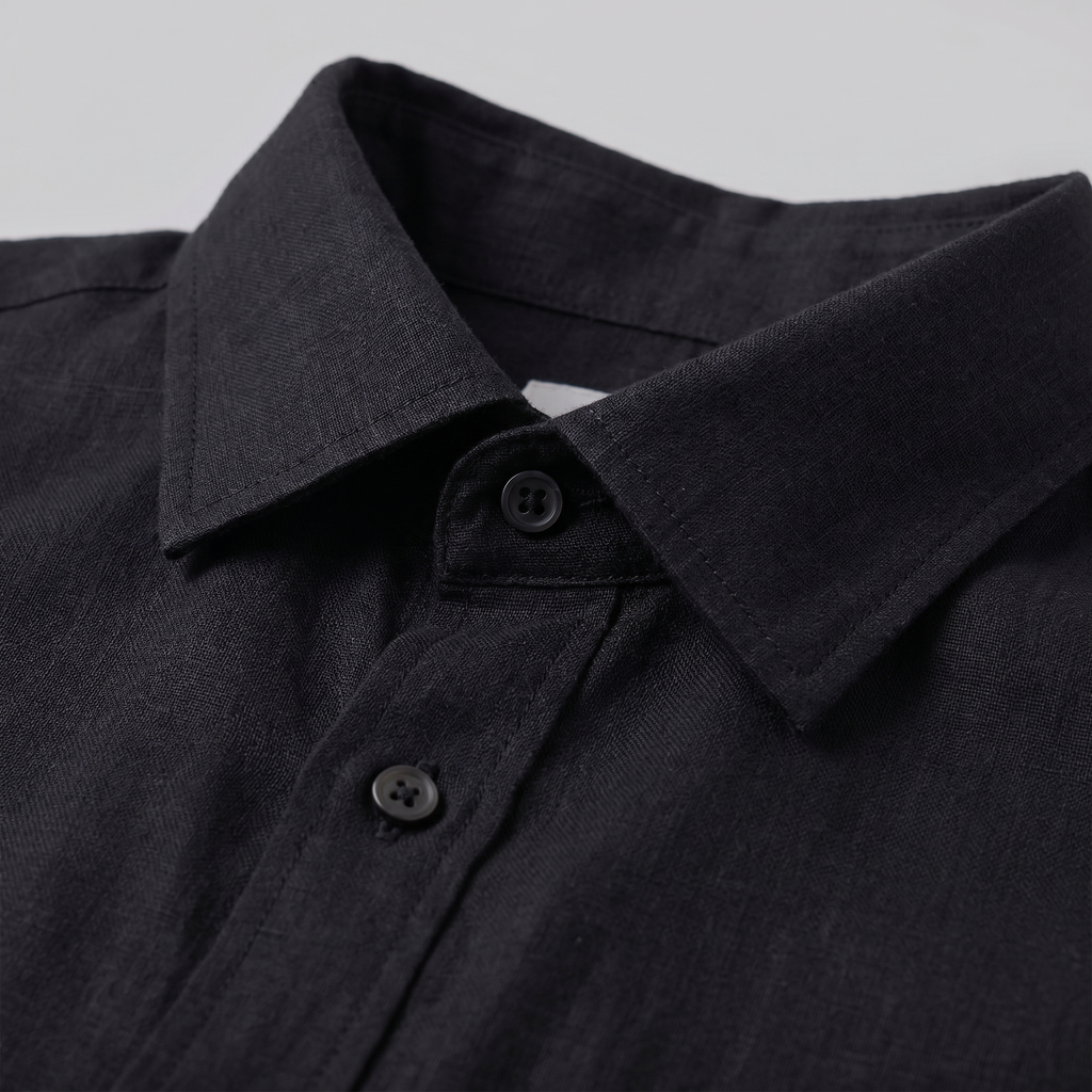 Linen Summer Shirt for Men - Lightweight Casual Short Sleeve Top