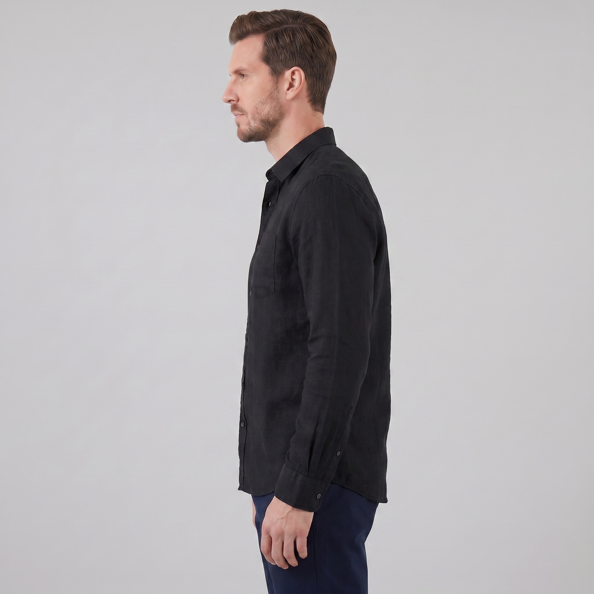 Linen Summer Shirt for Men - Lightweight Casual Short Sleeve Top