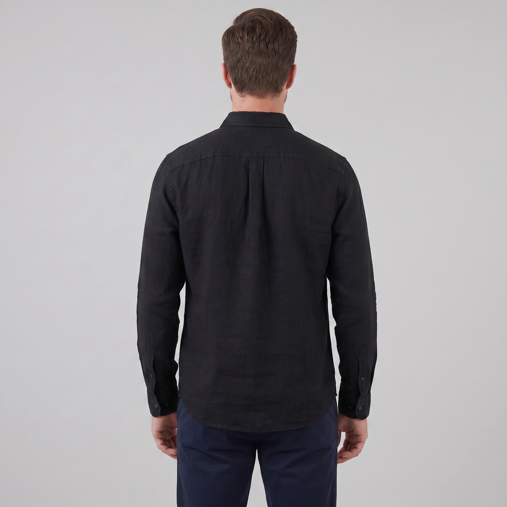 Linen Summer Shirt for Men - Lightweight Casual Short Sleeve Top