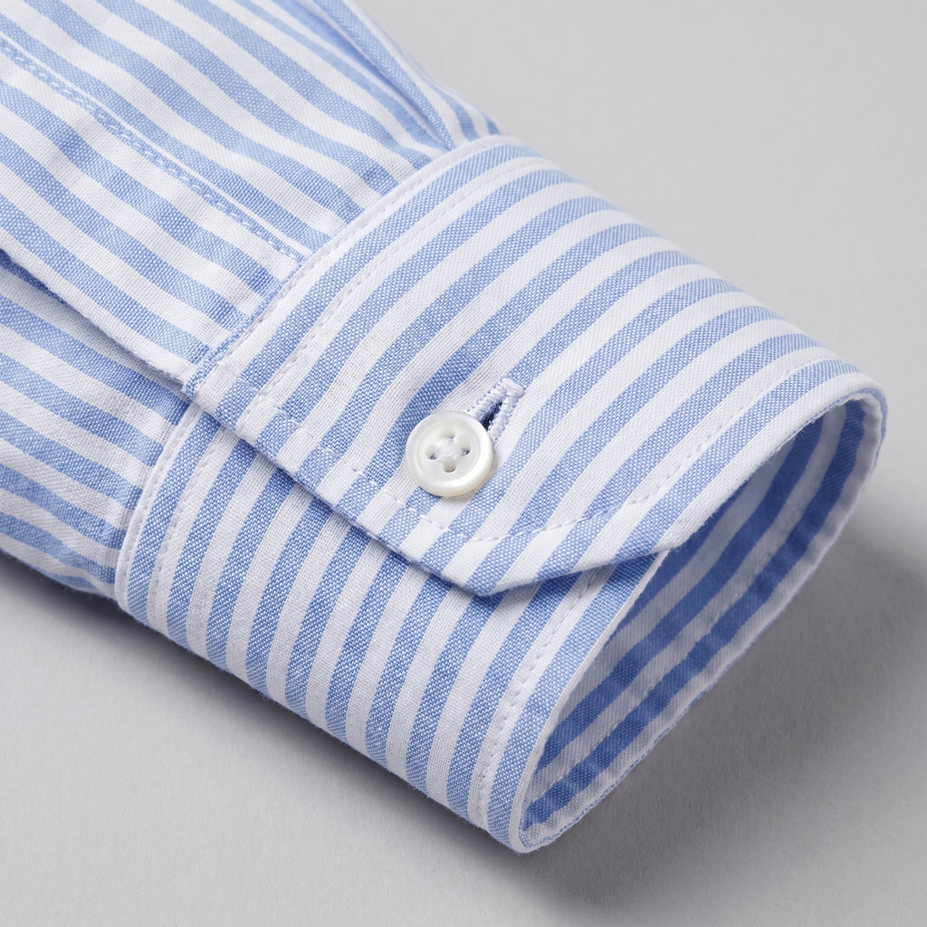 Linen Vertical Stripe Dress Shirt for Men - Casual or Formal Wear
