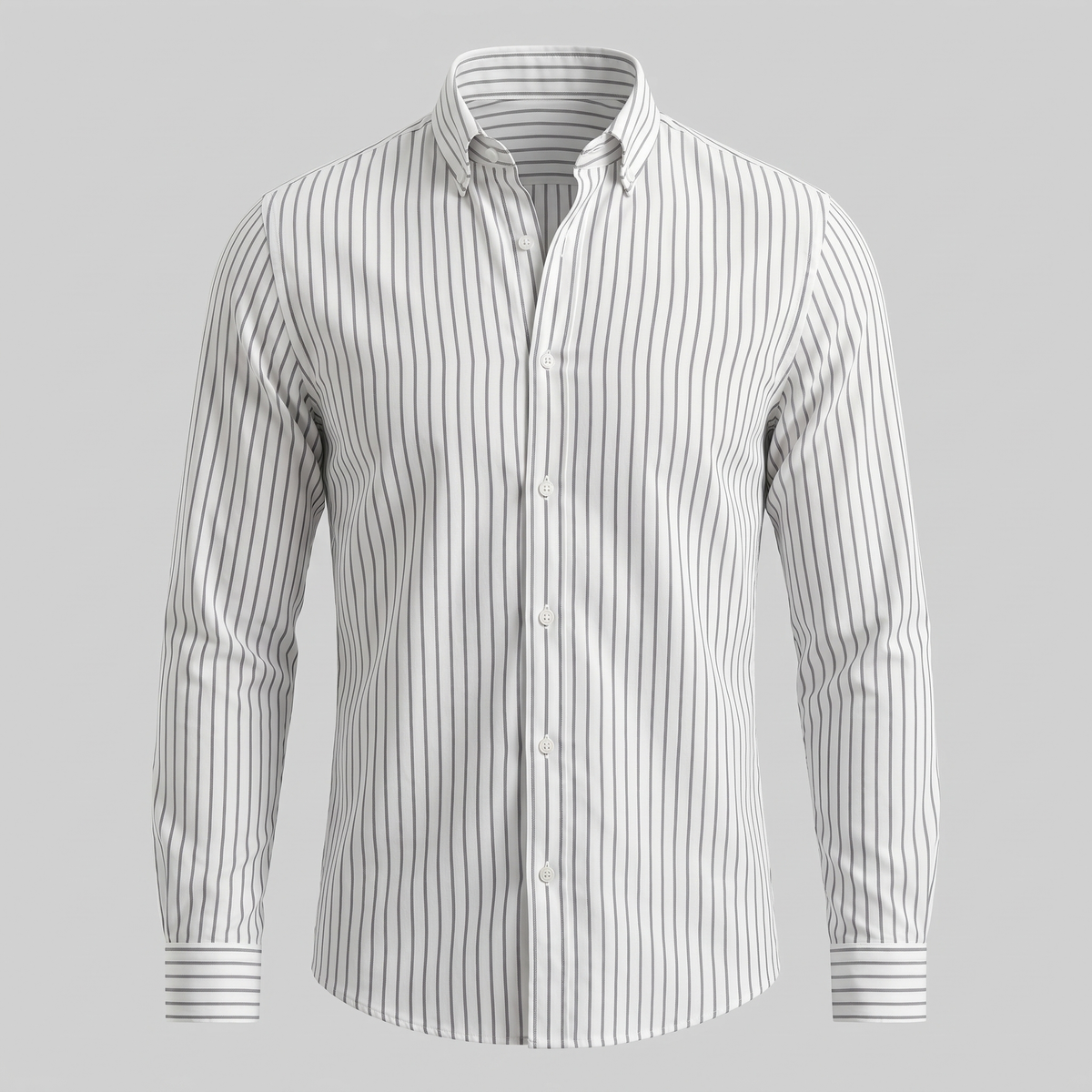 Linen Vertical Stripe Dress Shirt for Men - Casual or Formal Wear