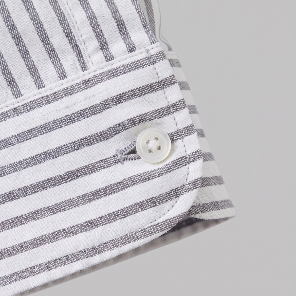 Linen Vertical Stripe Dress Shirt for Men - Casual or Formal Wear