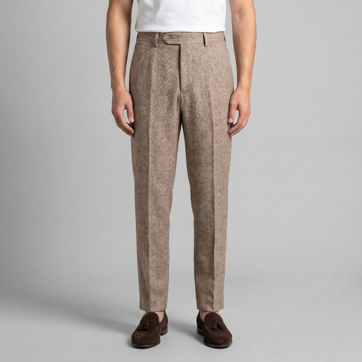 Men's Ankle-Length Trousers - Tailored Fit - Comfortable Casual Wear