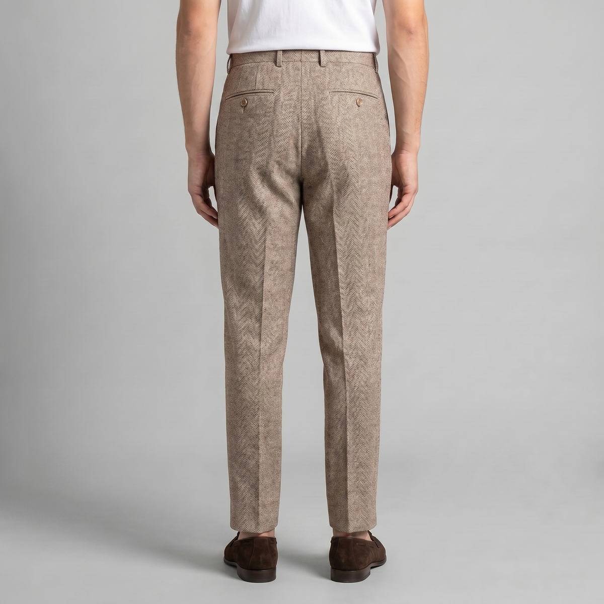 Men's Ankle-Length Trousers - Tailored Fit - Comfortable Casual Wear