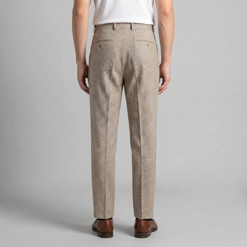 Men's Ankle-Length Trousers - Tailored Fit - Comfortable Casual Wear