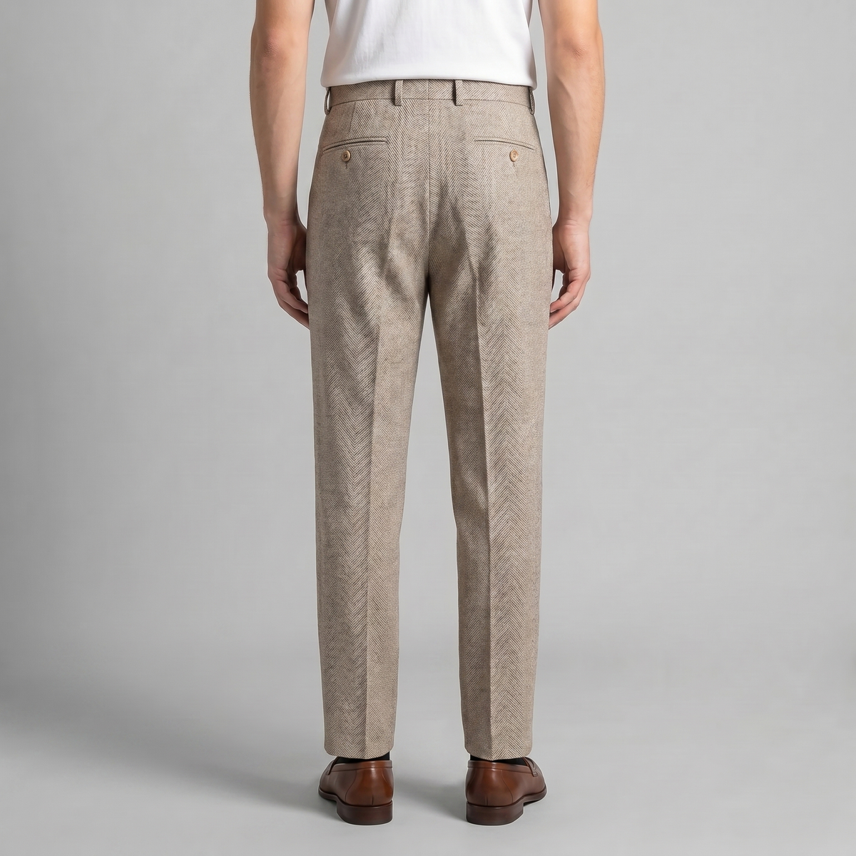 Men's Ankle-Length Trousers - Tailored Fit - Comfortable Casual Wear