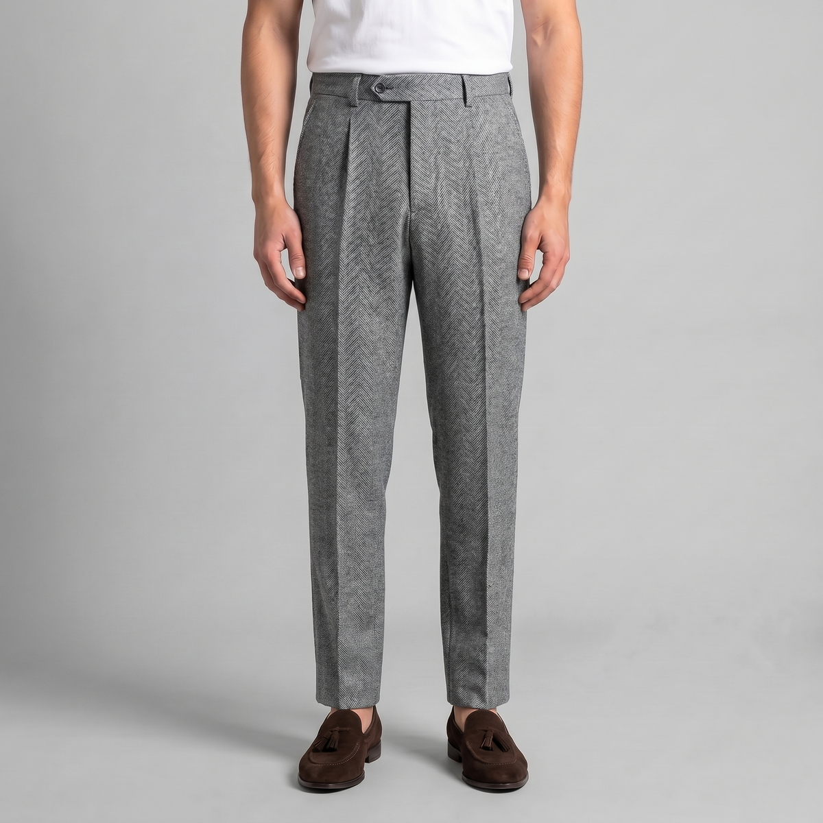 Men's Ankle-Length Trousers - Tailored Fit - Comfortable Casual Wear