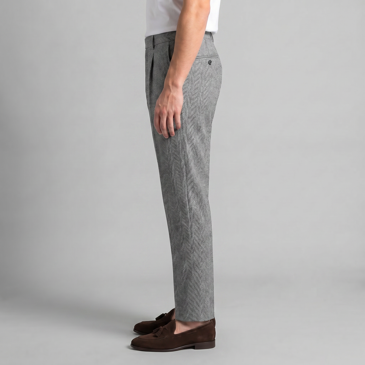 Men's Ankle-Length Trousers - Tailored Fit - Comfortable Casual Wear