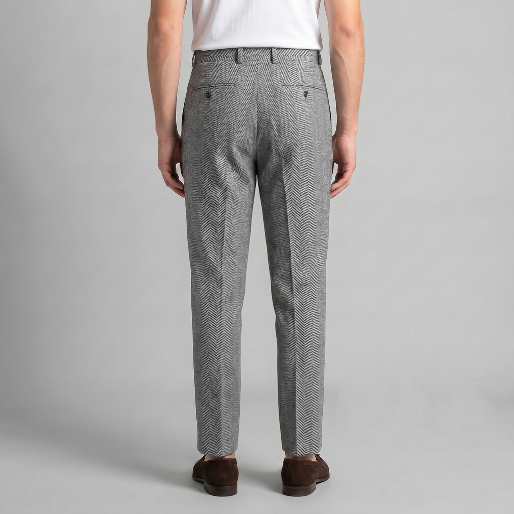 Men's Ankle-Length Trousers - Tailored Fit - Comfortable Casual Wear