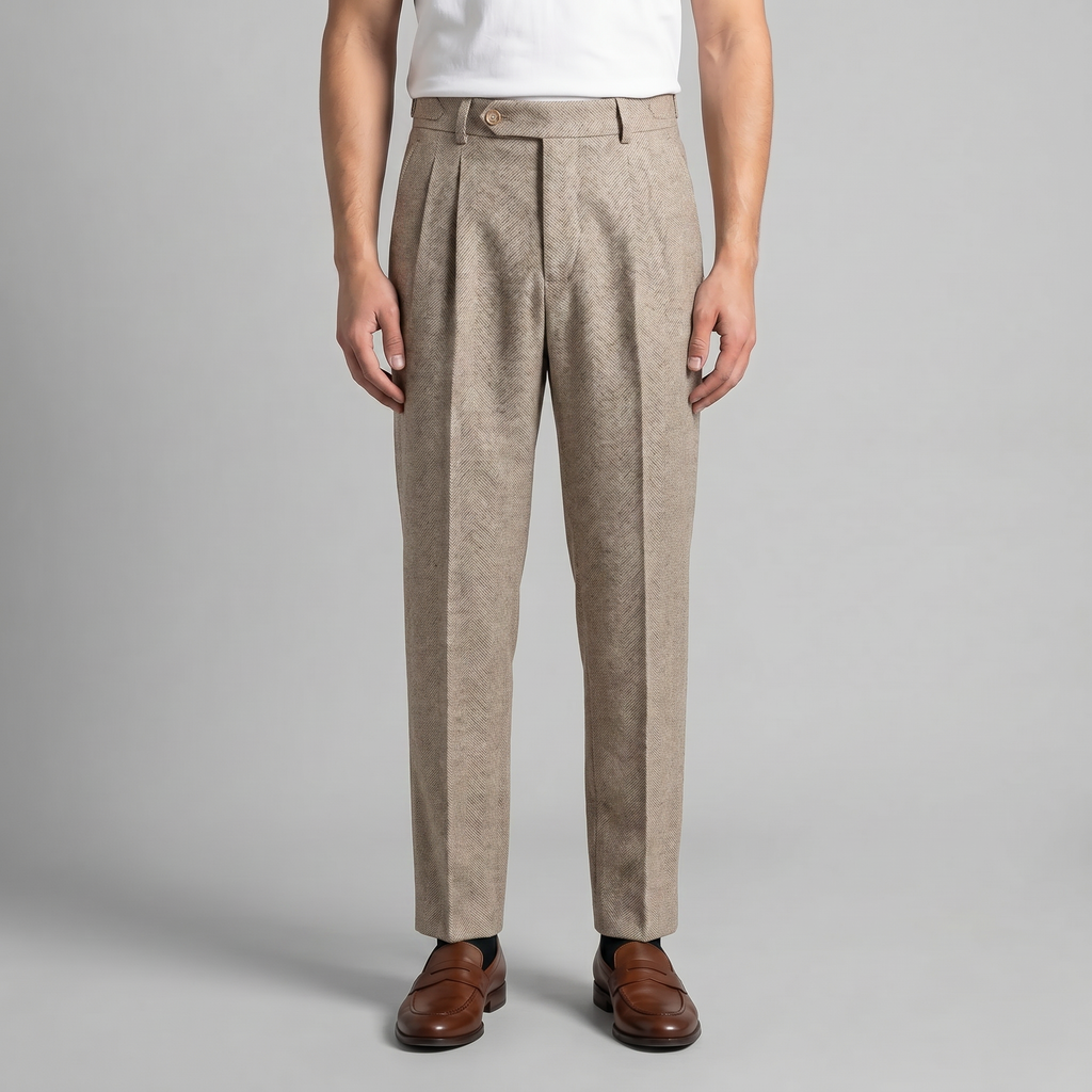 Men's Ankle-Length Trousers - Tailored Fit - Comfortable Casual Wear