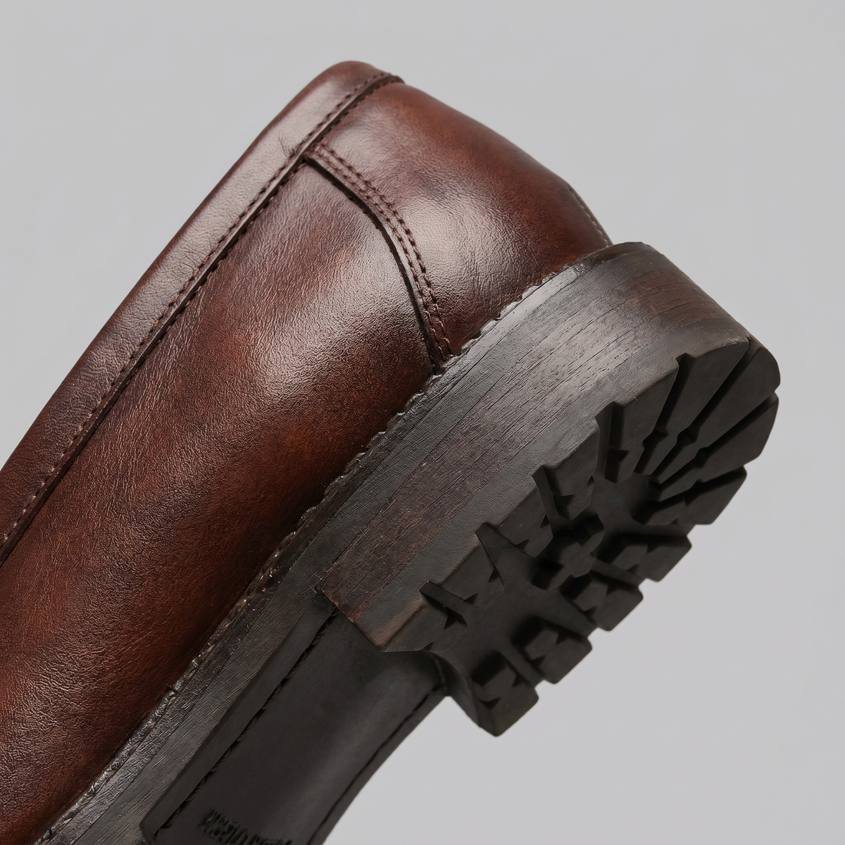 Men's Brogue Penny Loafers - Leather Casual Dress Shoes for Everyday Wear