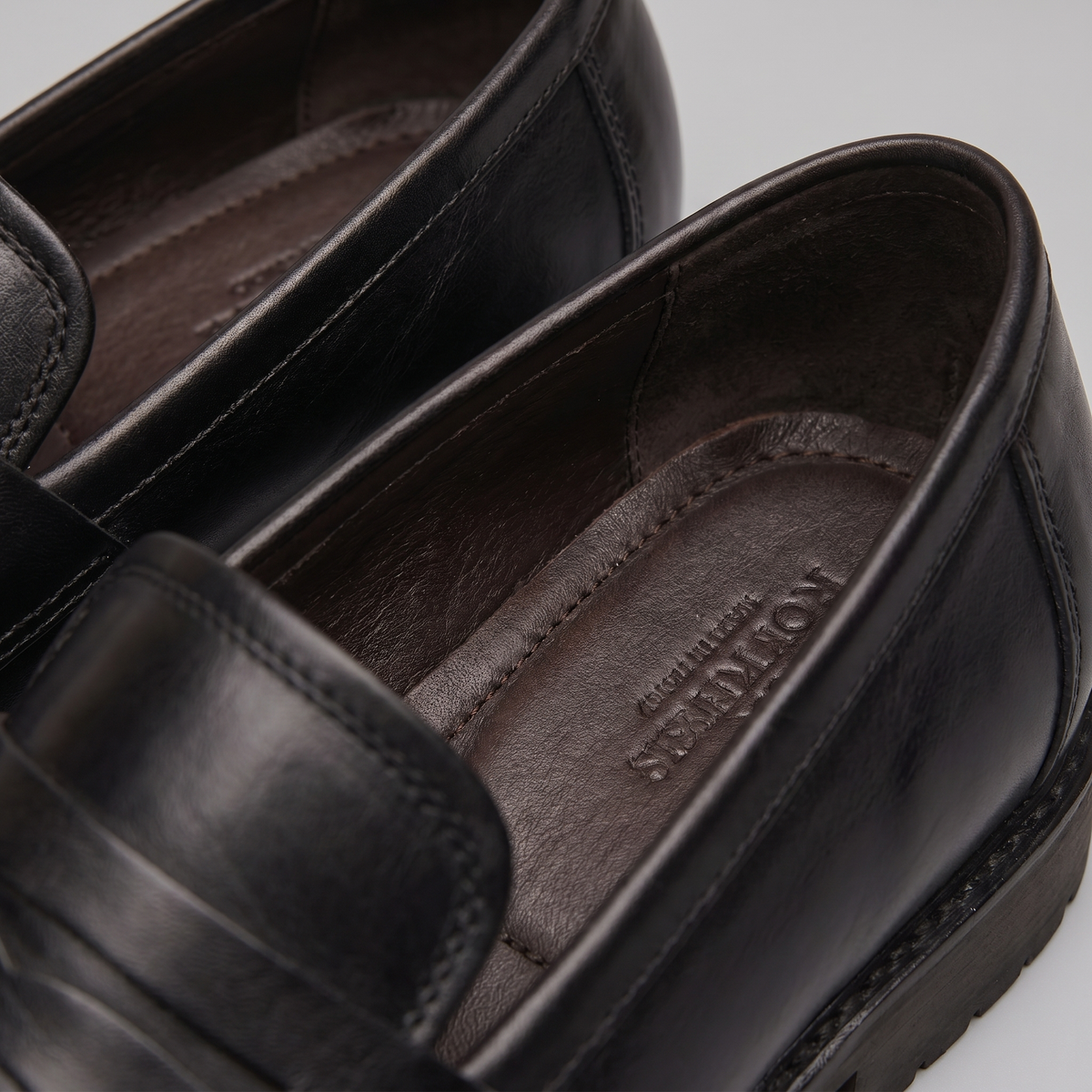 Men's Brogue Penny Loafers - Leather Casual Dress Shoes for Everyday Wear
