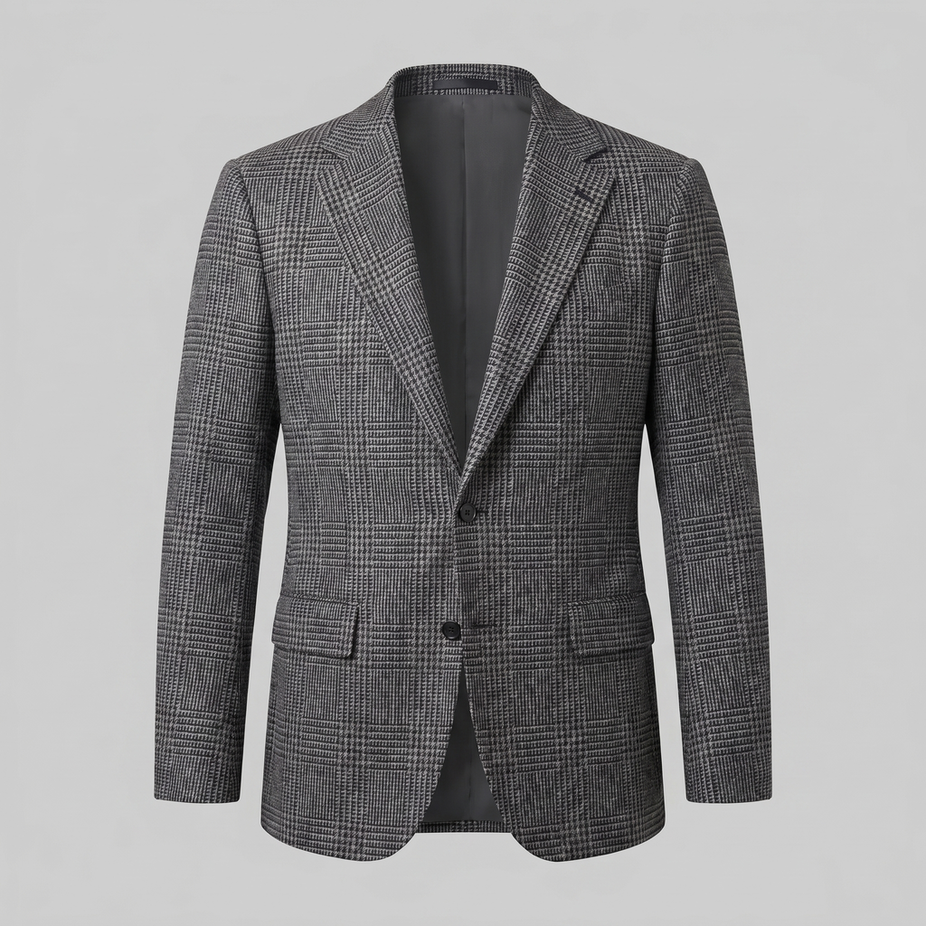 Men's Casual Check Blazer Jacket - Lightweight Sport Coat for Everyday Wear