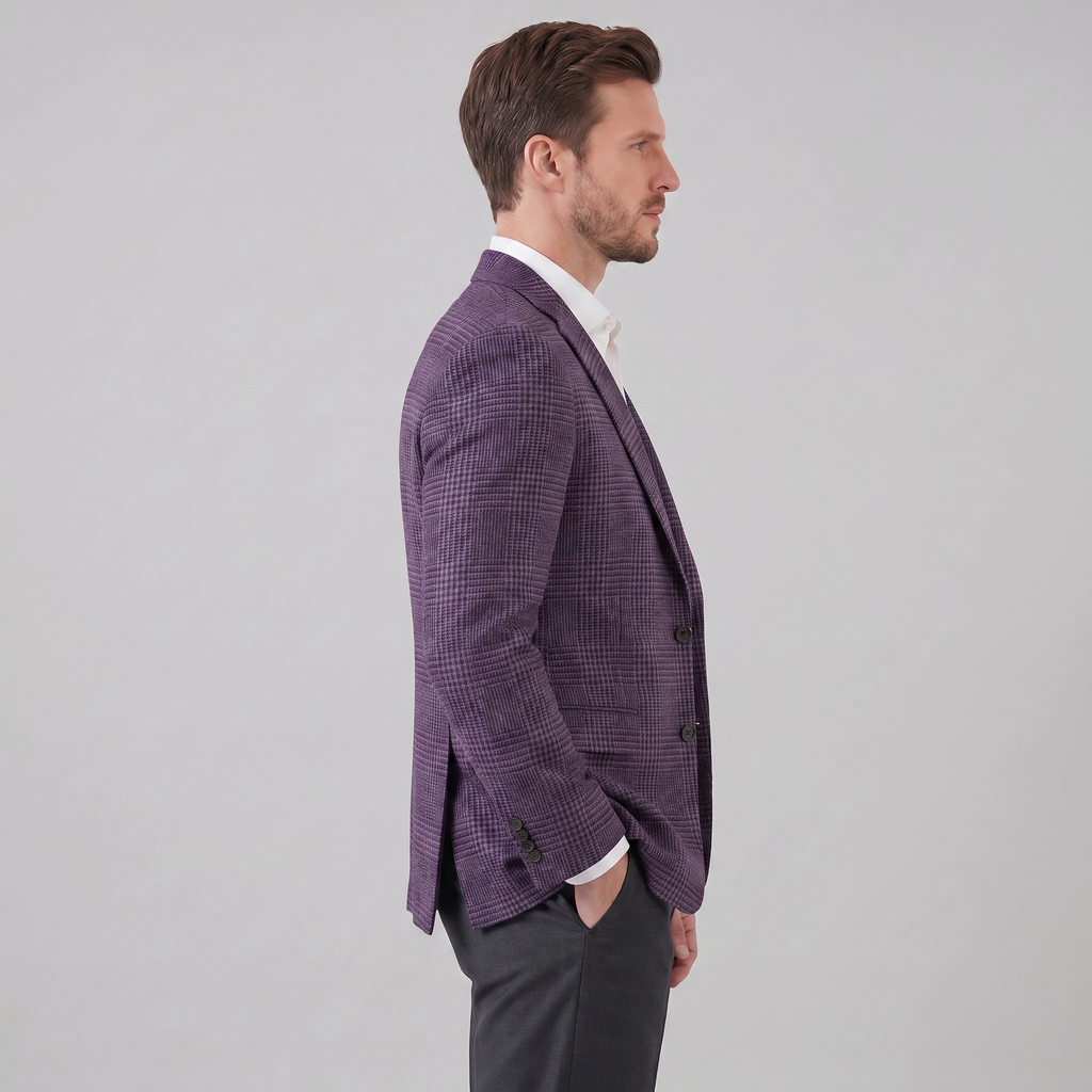 Men's Casual Check Blazer Jacket - Lightweight Sport Coat for Everyday Wear