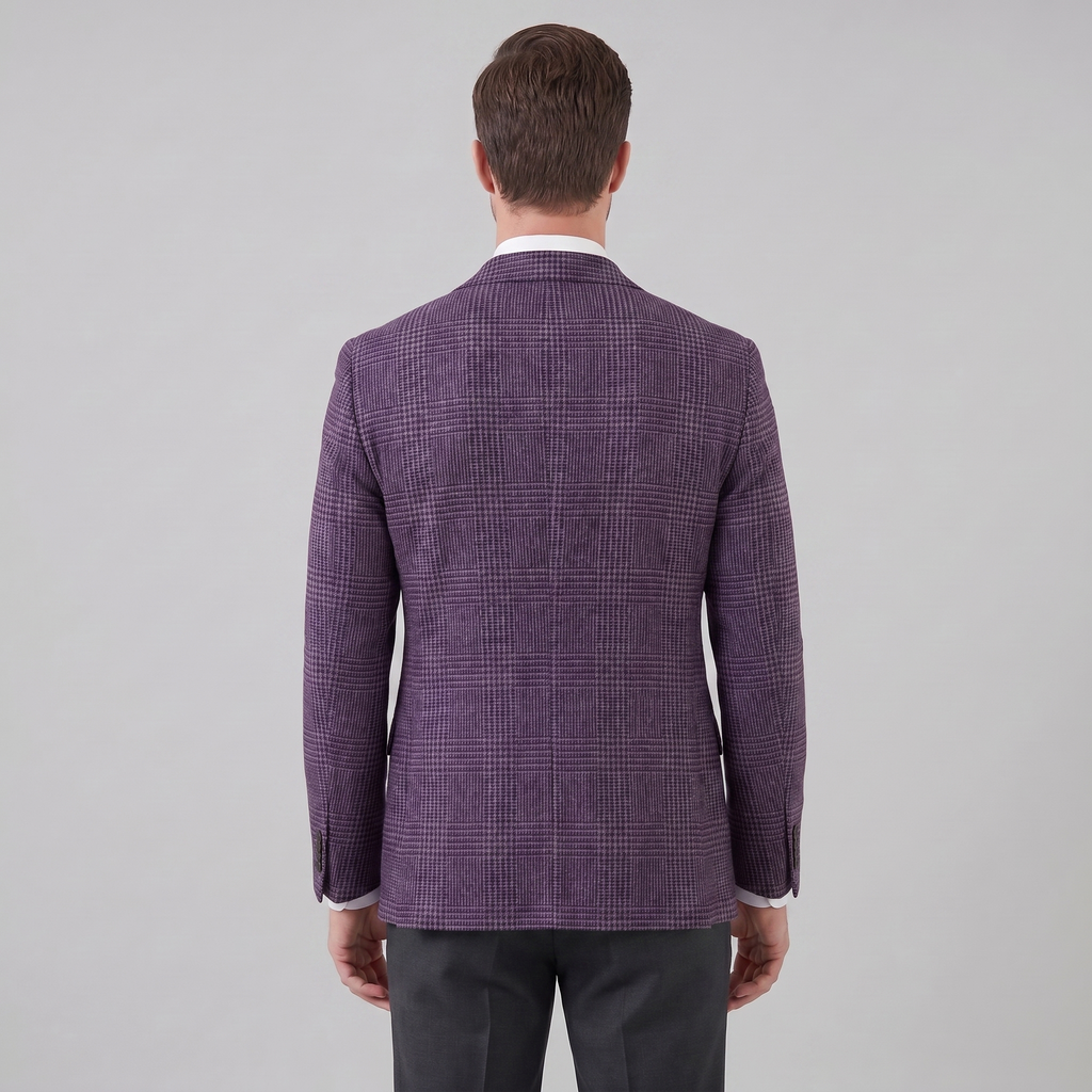 Men's Casual Check Blazer Jacket - Lightweight Sport Coat for Everyday Wear