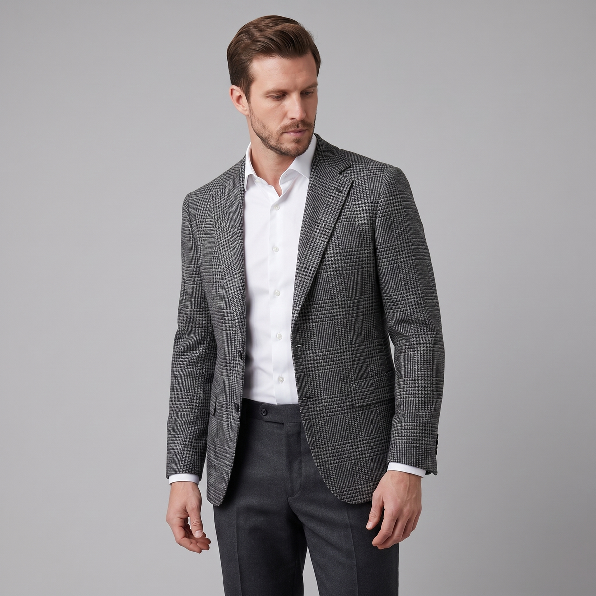 Men's Casual Check Blazer Jacket - Lightweight Sport Coat for Everyday Wear