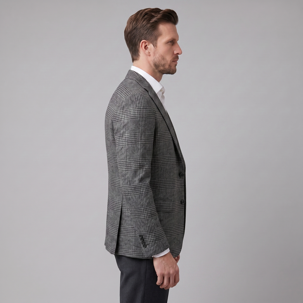 Men's Casual Check Blazer Jacket - Lightweight Sport Coat for Everyday Wear