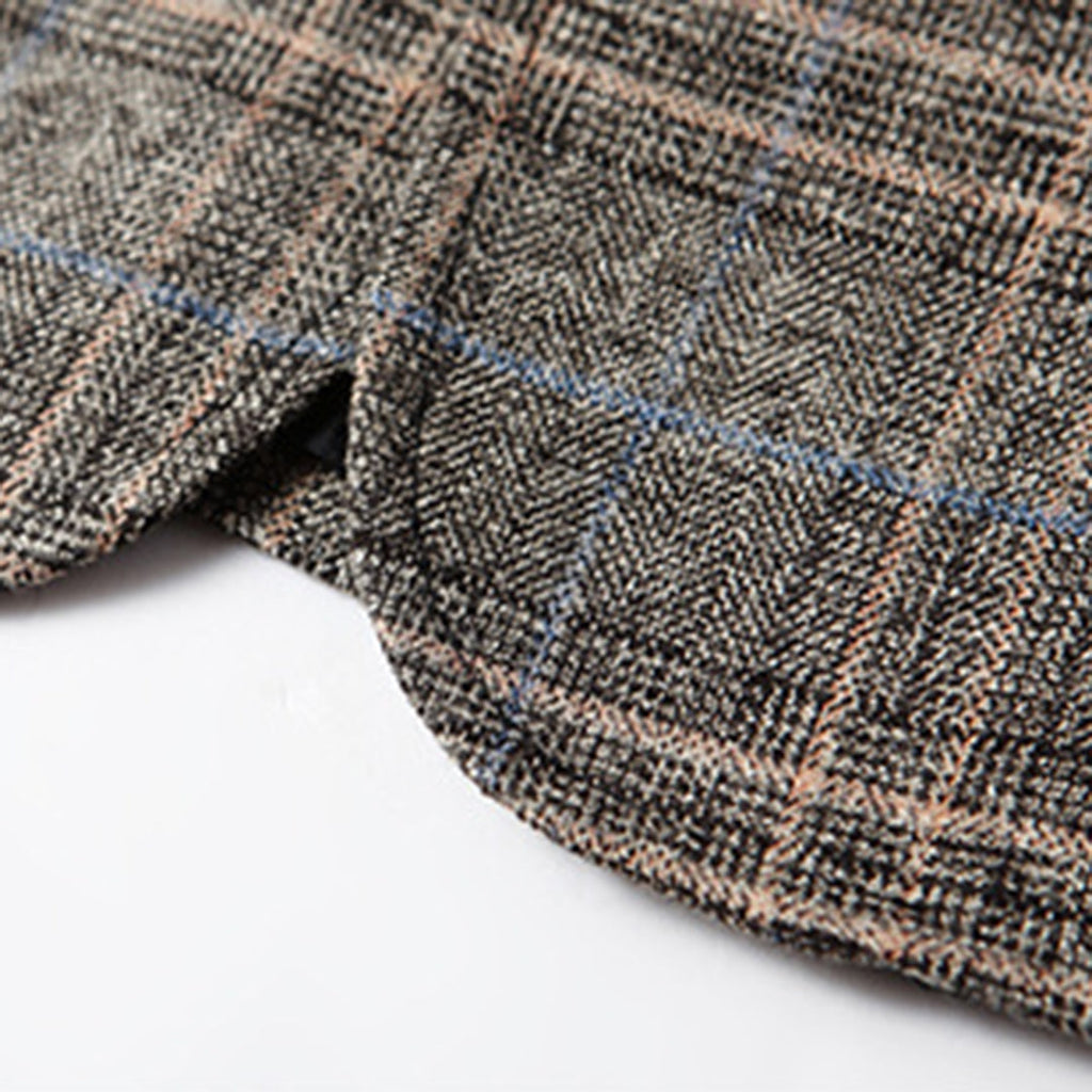 Men's Checked Blazer Jacket - Lightweight Fabric - Smart Casual Wear