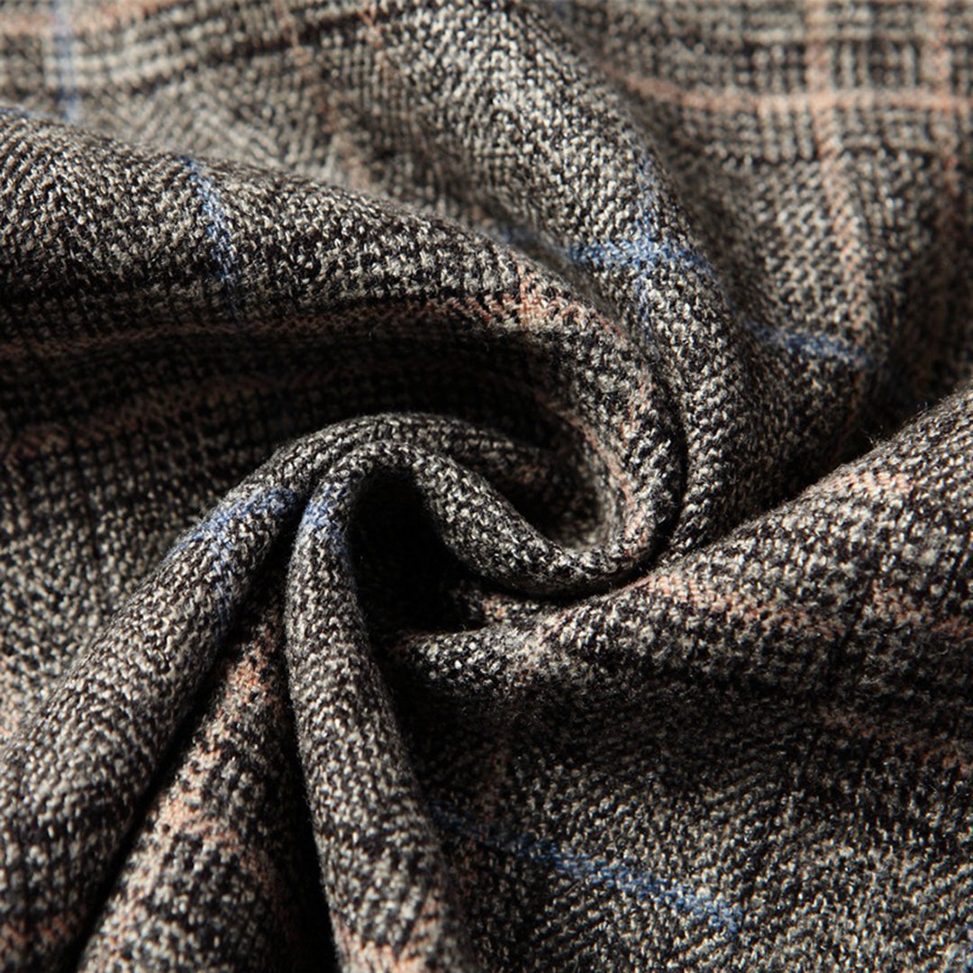 Men's Checked Blazer Jacket - Lightweight Fabric - Smart Casual Wear