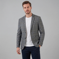 Men's Checked Blazer Jacket - Lightweight Fabric - Smart Casual Wear