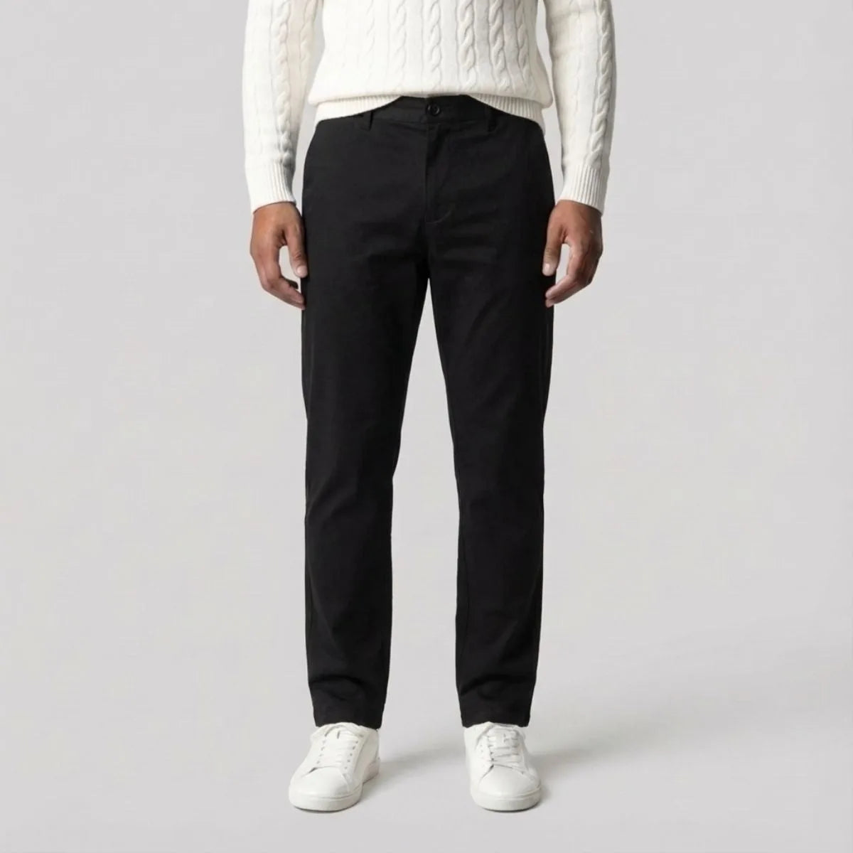 Men's Chino Pants - Regular Fit, Straight Leg, Casual Wear, Cotton Blend