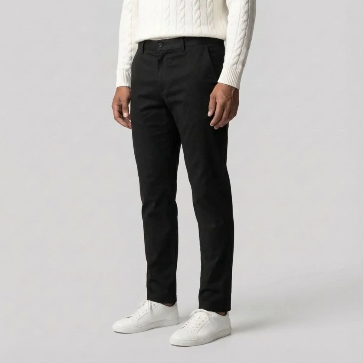 Men's Chino Pants - Regular Fit, Straight Leg, Casual Wear, Cotton Blend