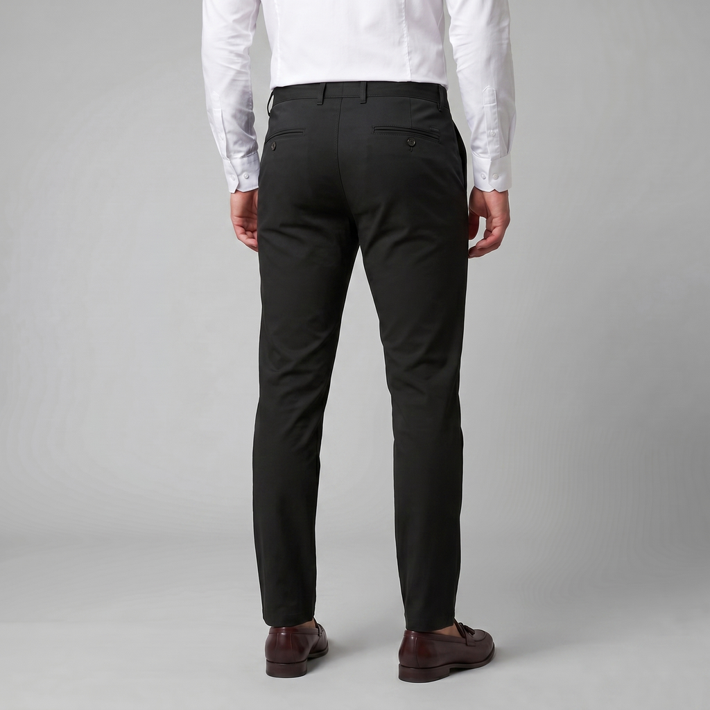 Men's Chino Trousers - Straight Leg, Cotton Blend, Casual Wear
