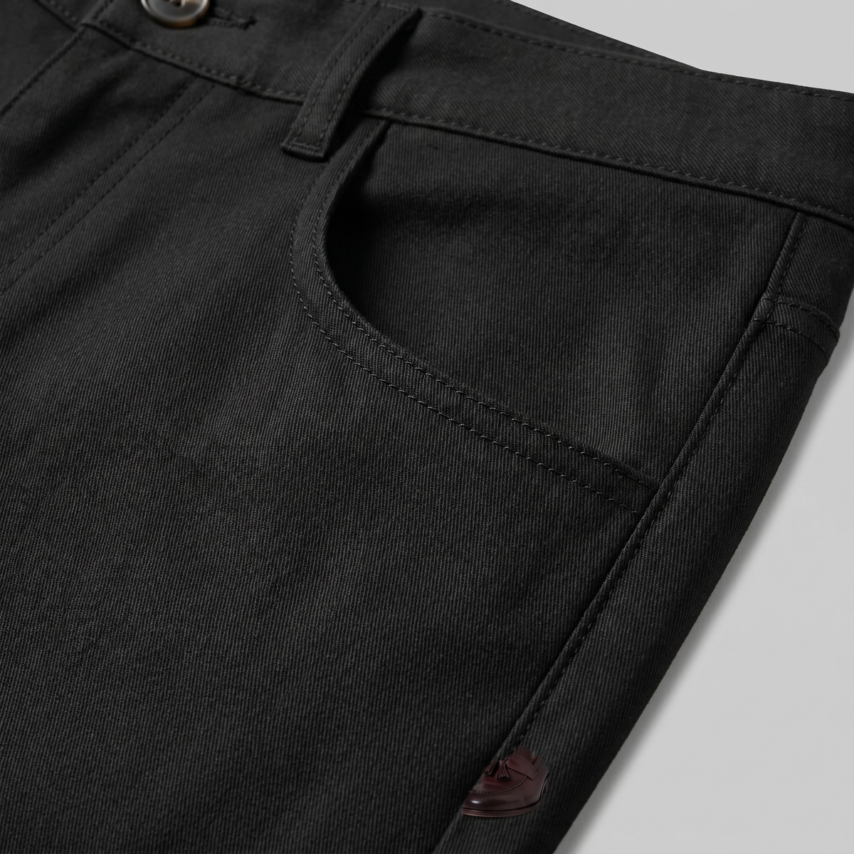 Men's Chino Trousers - Straight Leg, Cotton Blend, Casual Wear