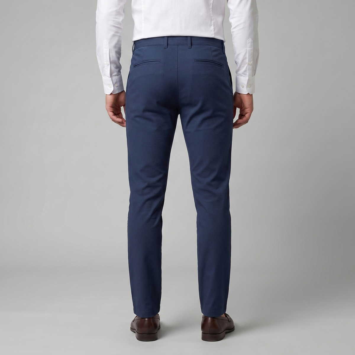 Men's Chino Trousers - Straight Leg, Cotton Blend, Casual Wear
