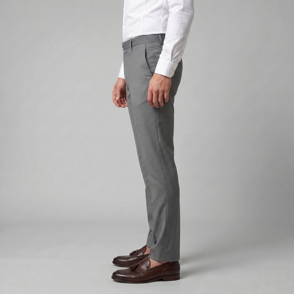 Men's Chino Trousers - Straight Leg, Cotton Blend, Casual Wear