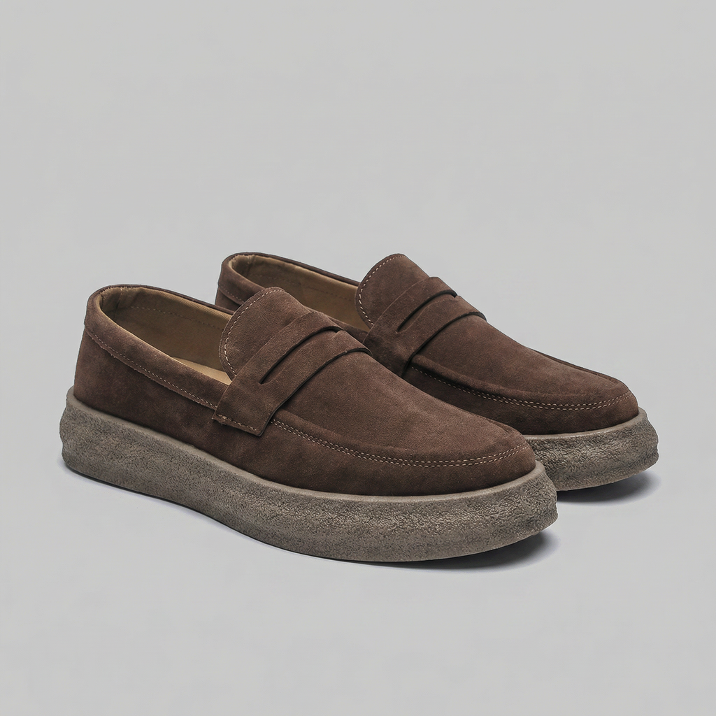 Men's Comfortable Slip-On Loafers - Casual Suede Shoes for Everyday Wear