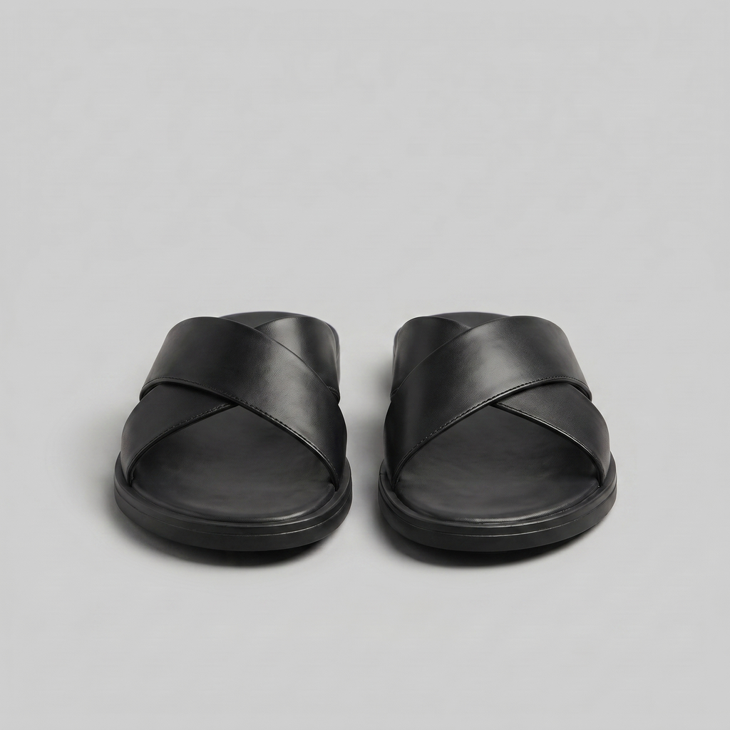 Men's Cross Strap Slide Sandals for Casual Wear - Comfortable Footwear