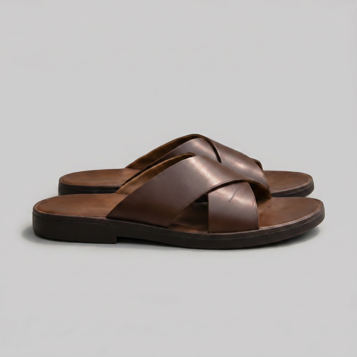 Men's Cross Strap Slide Sandals for Casual Wear - Comfortable Footwear