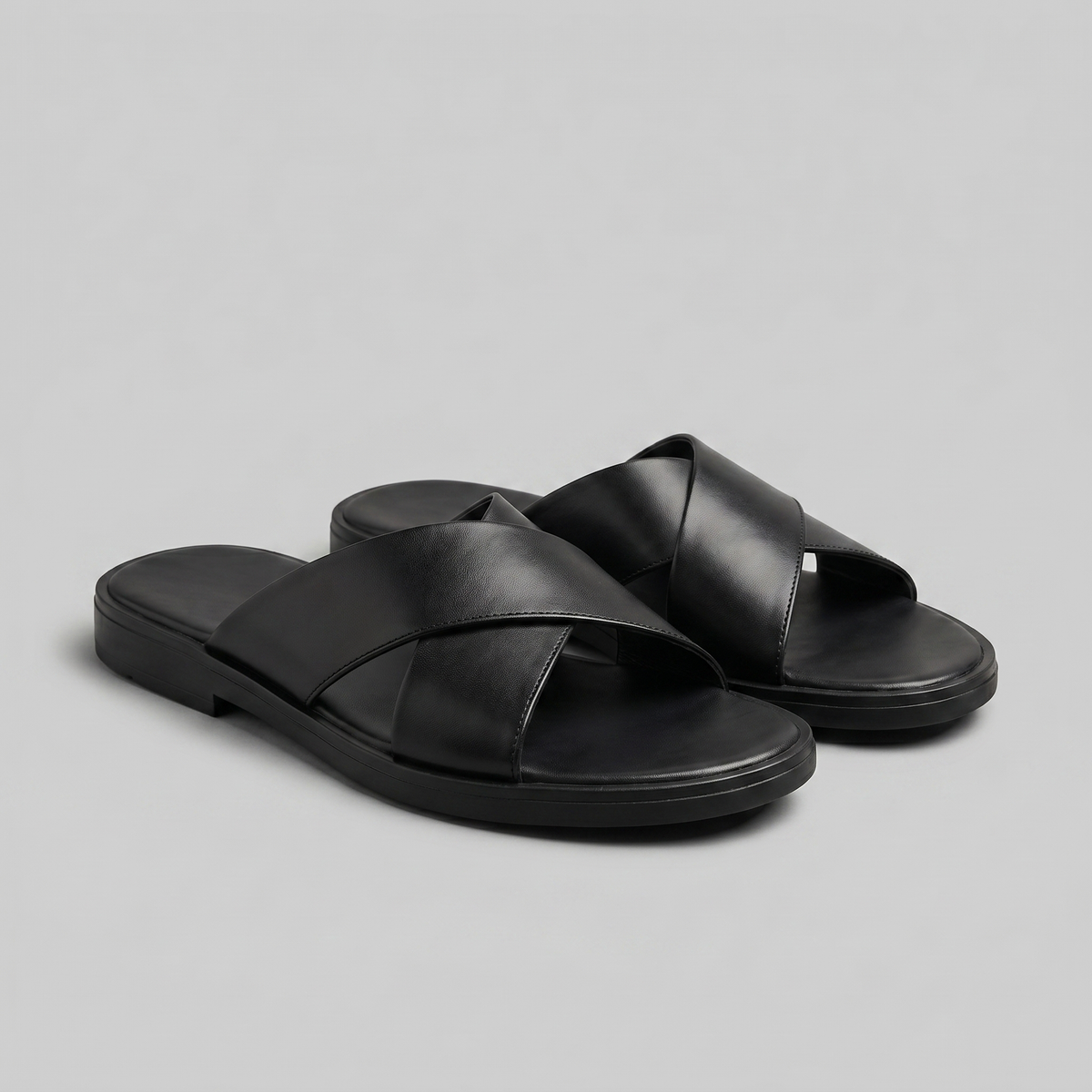 Men's Cross Strap Slide Sandals for Casual Wear - Comfortable Footwear