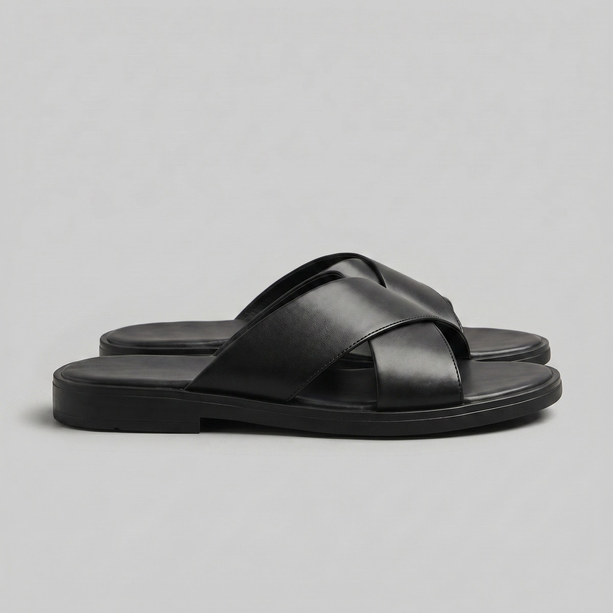 Men's Cross Strap Slide Sandals for Casual Wear - Comfortable Footwear