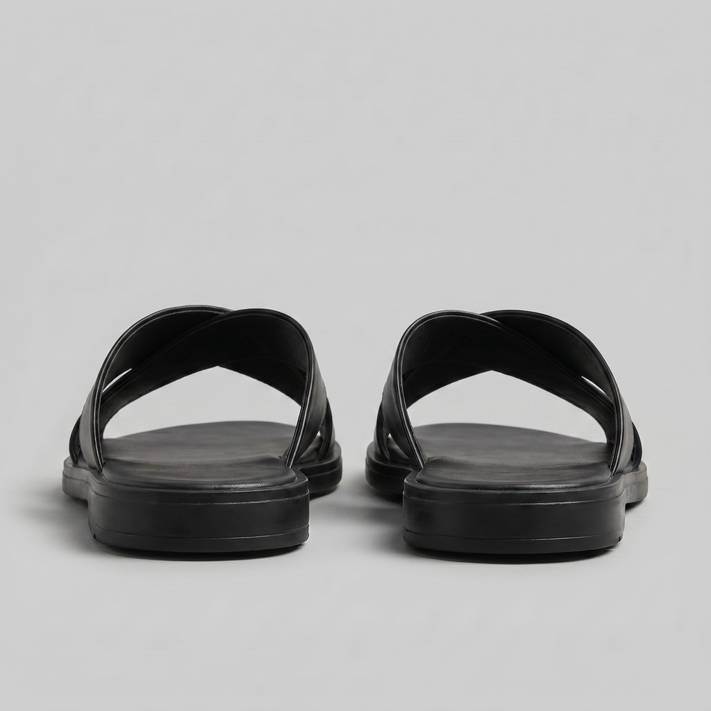 Men's Cross Strap Slide Sandals for Casual Wear - Comfortable Footwear