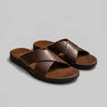 Men's Cross Strap Slide Sandals for Casual Wear - Comfortable Footwear