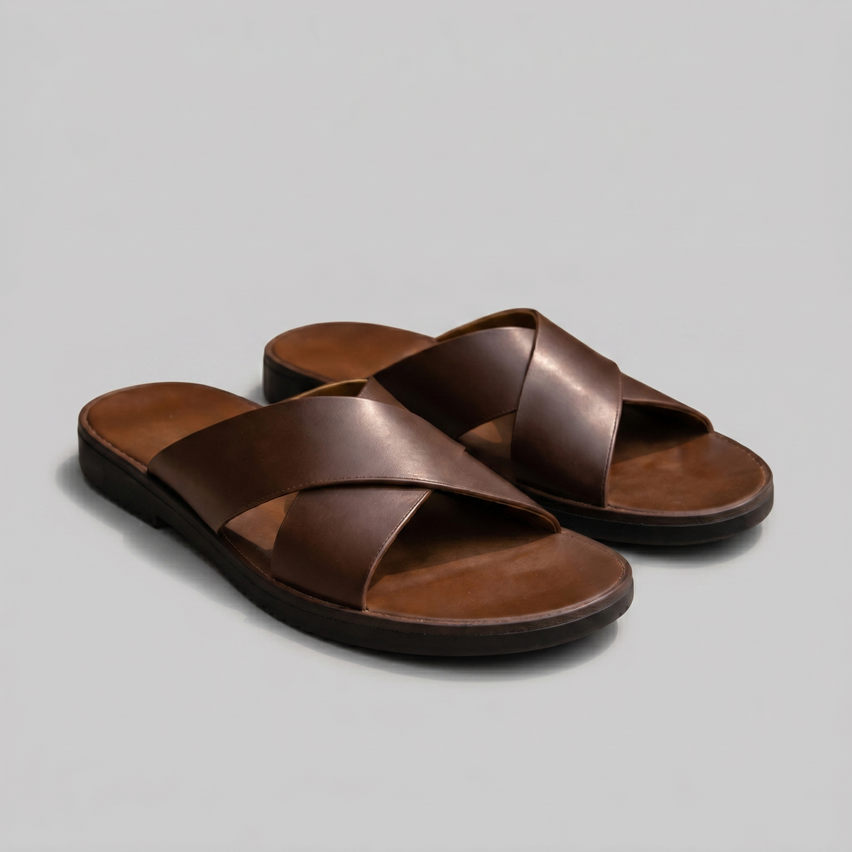 Men's Cross Strap Slide Sandals for Casual Wear - Comfortable Footwear